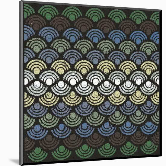 Dot Waves (Teal)-Susan Clickner-Mounted Giclee Print