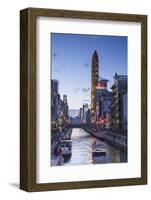 Dotombori at Dusk, Osaka, Kansai, Japan-Ian Trower-Framed Photographic Print