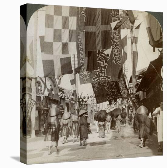 Dotombori, or Theatre Street, Osaka, Japan, 1904-Underwood & Underwood-Stretched Canvas