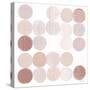 Dots II Square I Blush-Michael Mullan-Stretched Canvas