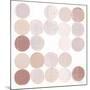 Dots II Square I Blush-Michael Mullan-Mounted Art Print