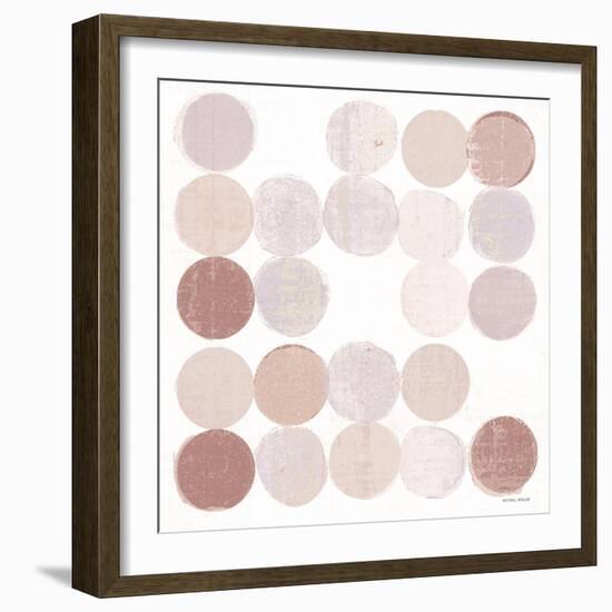 Dots II Square I Blush-Michael Mullan-Framed Art Print