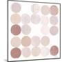 Dots II Square I Blush-Michael Mullan-Mounted Art Print