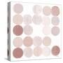 Dots II Square I Blush-Michael Mullan-Stretched Canvas