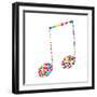 Dotted Colorful Music Note-Vaver Anton-Framed Art Print