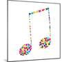 Dotted Colorful Music Note-Vaver Anton-Mounted Art Print