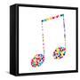 Dotted Colorful Music Note-Vaver Anton-Framed Stretched Canvas