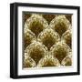 Dotted Geometric Pattern in Art Deco Style-tukkki-Framed Art Print