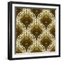 Dotted Geometric Pattern in Art Deco Style-tukkki-Framed Art Print