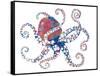 Dotted Octopus I-Gina Ritter-Framed Stretched Canvas