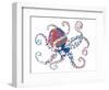 Dotted Octopus I-Gina Ritter-Framed Art Print