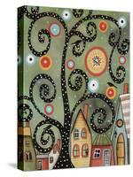 Dotted Swirl Tree 1-Karla Gerard-Stretched Canvas