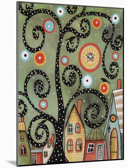 Dotted Swirl Tree 1-Karla Gerard-Mounted Giclee Print