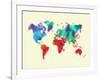 Dotted World Map 4-NaxArt-Framed Art Print