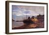 Douarnenez, Port Ru, Boats, 1867 (Oil on Canvas)-Emmanuel Lansyer-Framed Giclee Print