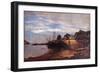 Douarnenez, Port Ru, Boats, 1867 (Oil on Canvas)-Emmanuel Lansyer-Framed Giclee Print