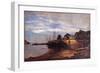 Douarnenez, Port Ru, Boats, 1867 (Oil on Canvas)-Emmanuel Lansyer-Framed Giclee Print