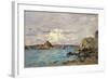 Douarnenez: The Bay (Draft) - La Baie (Esquisse). Ca. 1895-97-Eugène Boudin-Framed Giclee Print