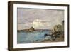 Douarnenez: The Bay (Draft) - La Baie (Esquisse). Ca. 1895-97-Eugène Boudin-Framed Giclee Print