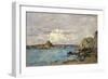 Douarnenez: The Bay (Draft) - La Baie (Esquisse). Ca. 1895-97-Eugène Boudin-Framed Giclee Print