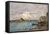 Douarnenez: The Bay (Draft) - La Baie (Esquisse). Ca. 1895-97-Eugène Boudin-Framed Stretched Canvas