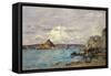 Douarnenez: The Bay (Draft) - La Baie (Esquisse). Ca. 1895-97-Eugène Boudin-Framed Stretched Canvas