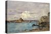 Douarnenez: The Bay (Draft) - La Baie (Esquisse). Ca. 1895-97-Eugène Boudin-Stretched Canvas