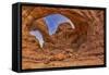 Double Arch, Arches National Park, Utah-John Ford-Framed Stretched Canvas