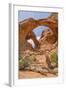 Double Arch, Windows Section, Arches National Park, Utah, United States of America, North America-Gary Cook-Framed Photographic Print