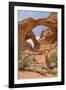 Double Arch, Windows Section, Arches National Park, Utah, United States of America, North America-Gary Cook-Framed Photographic Print