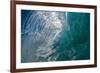 Double Barrel-Water shot of a tubing wave off an Australian beach-Mark A Johnson-Framed Photographic Print