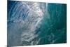 Double Barrel-Water shot of a tubing wave off an Australian beach-Mark A Johnson-Mounted Photographic Print