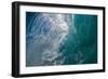 Double Barrel-Water shot of a tubing wave off an Australian beach-Mark A Johnson-Framed Photographic Print