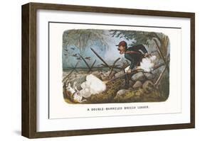 Double-Barreled Breech-Loader-Currier & Ives-Framed Art Print