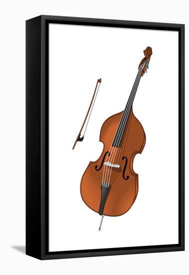 Double Bass and Bow, Stringed Instrument, Musical Instrument-Encyclopaedia Britannica-Framed Stretched Canvas