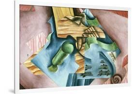 Double Bass and Vase-Juan Gris-Framed Art Print