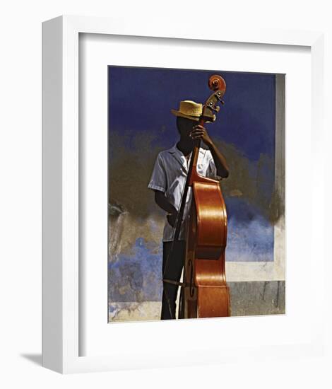 Double Bass Player, Cuba-Angelo Cavalli-Framed Art Print