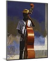 Double Bass Player, Cuba-Angelo Cavalli-Mounted Art Print