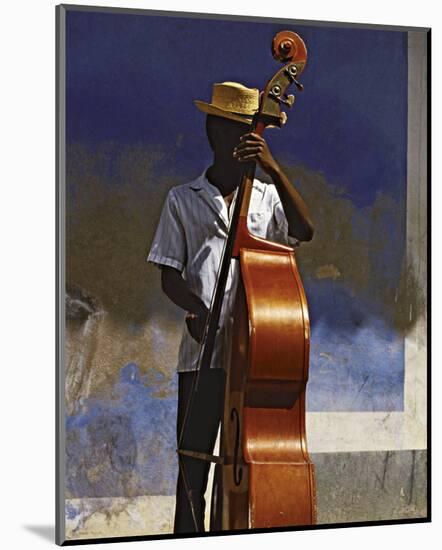 Double Bass Player, Cuba-Angelo Cavalli-Mounted Art Print