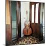 Double Bass Propped Against a Wall, Cienfuegos, Cuba, West Indies, Central America-Lee Frost-Mounted Photographic Print