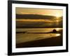 Double Bluff Beach at Sunset, Useless Bay, Whidbey Island, Washington, USA-Trish Drury-Framed Photographic Print