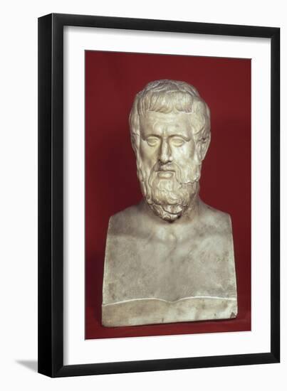 Double buste : Aristophane (vers 450-386) et Sophocle (vers 496-406)-null-Framed Giclee Print