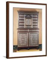 Double Cabinet with Pewter Inlays on Amaranth, France-null-Framed Giclee Print