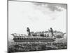 Double Canoe of New Caledonian Natives-null-Mounted Giclee Print