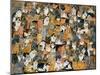 Double Cat-Spread-Ditz-Mounted Giclee Print