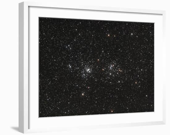 Double Cluster in Perseus (NGC 869 and NGC 884)-null-Framed Photographic Print