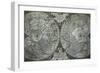 Double Cordiform World Map by Antonio Salamanca, Copperplateed in Roma, 1550-null-Framed Giclee Print