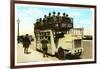 Double-Deck Motor Bus, Chicago, Illinois-null-Framed Art Print