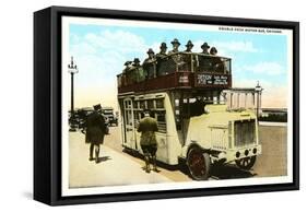 Double-Deck Motor Bus, Chicago, Illinois-null-Framed Stretched Canvas