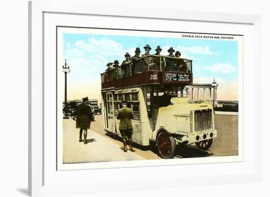 Double-Deck Motor Bus, Chicago, Illinois-null-Framed Art Print